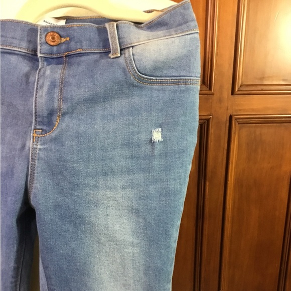 Old Navy Rockstar Jeggings Youth Size 16 Light Denim Distressed Lknw As Seen Mu - Picture 8 of 12